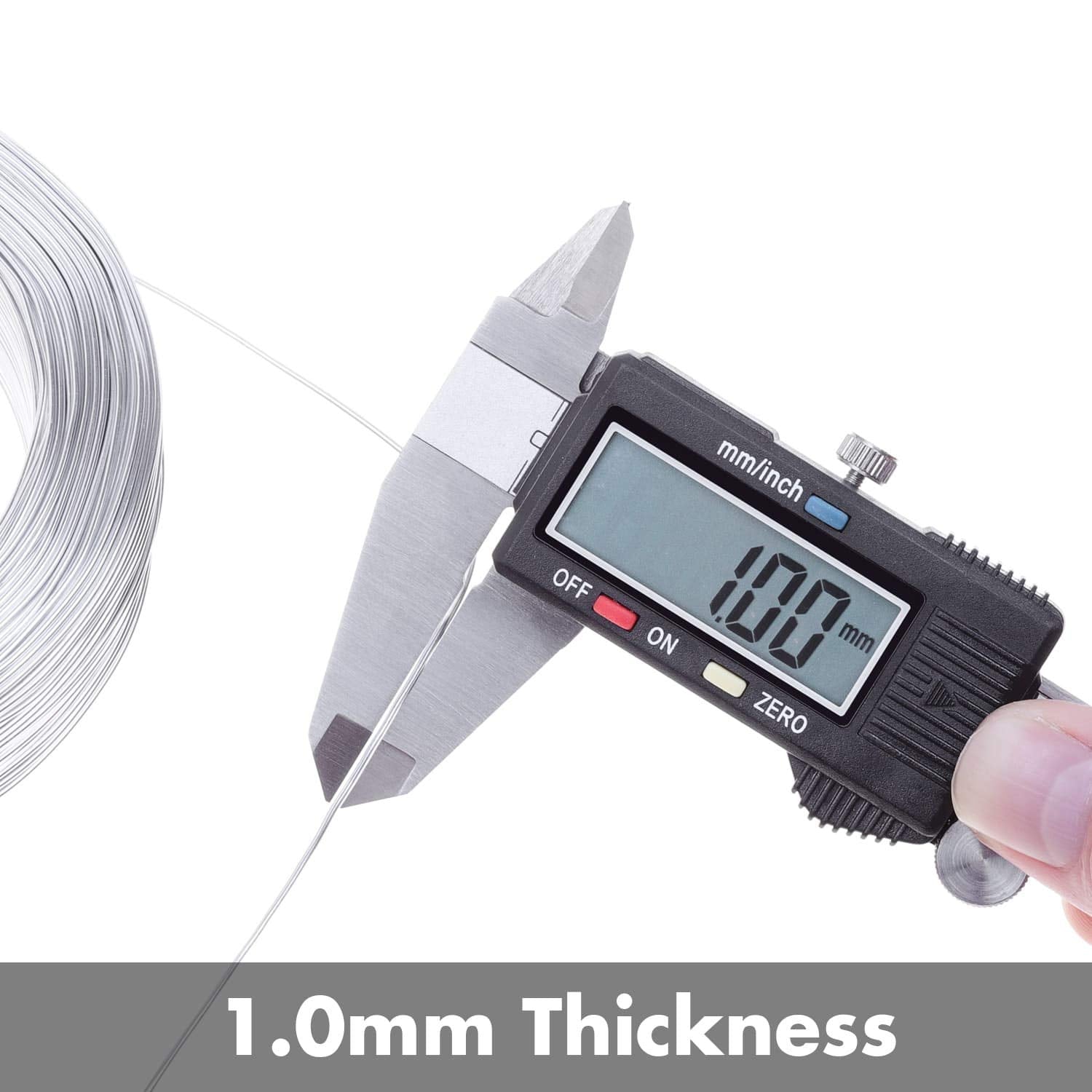 Aluminum Wire,  18 Gauge 328 FT Metal Wire Bendable Sculpting Aluminum Wire 1Mm for Crafts Jewelry Making Beading Floral (Silver)