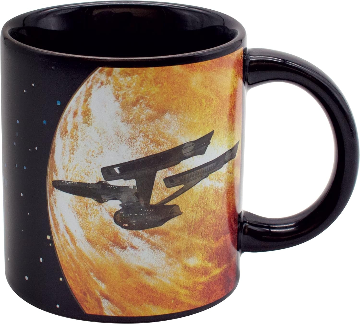 Star Trek Heat-Changing Starship Warp Mug - Add Coffee and the USS Enterprise Enters Warp Speed