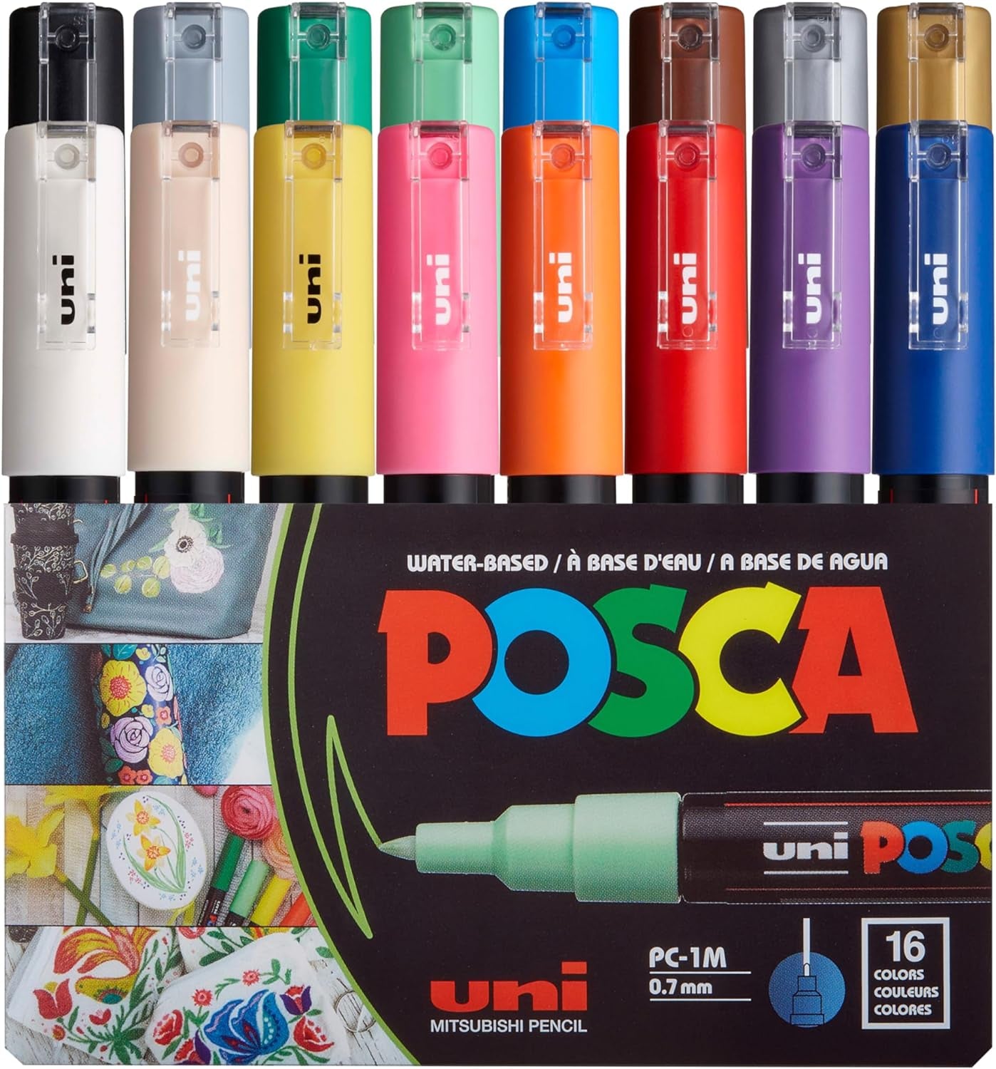 16  Markers - Art Supplies for Rock Painting, Fabric Art, and More - Paint Pens for School and Crafts
