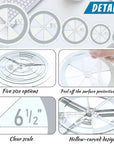 5 Pcs Circle Ruler Quilting Template Set Circle Templates for Quilting Circle Rulers Quilt Arc Circle Cutter Ruler, 5 Sizes (Stylish)