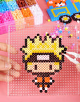 9Pcs 5Mm Large Square Fuse Beads Pegboards Plastic Beads Boards with Ironing Paper, Beads Tweezers for Kids Craft Beads
