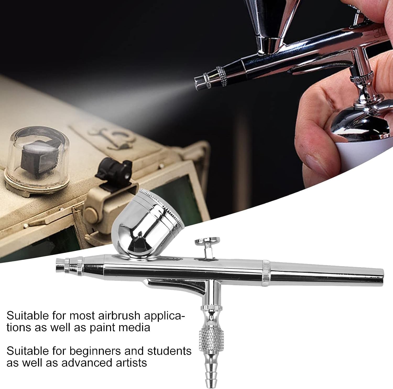 0.3Mm Gravity Feed Dual-Action Airbrush Paint Spray Gun Kit Set