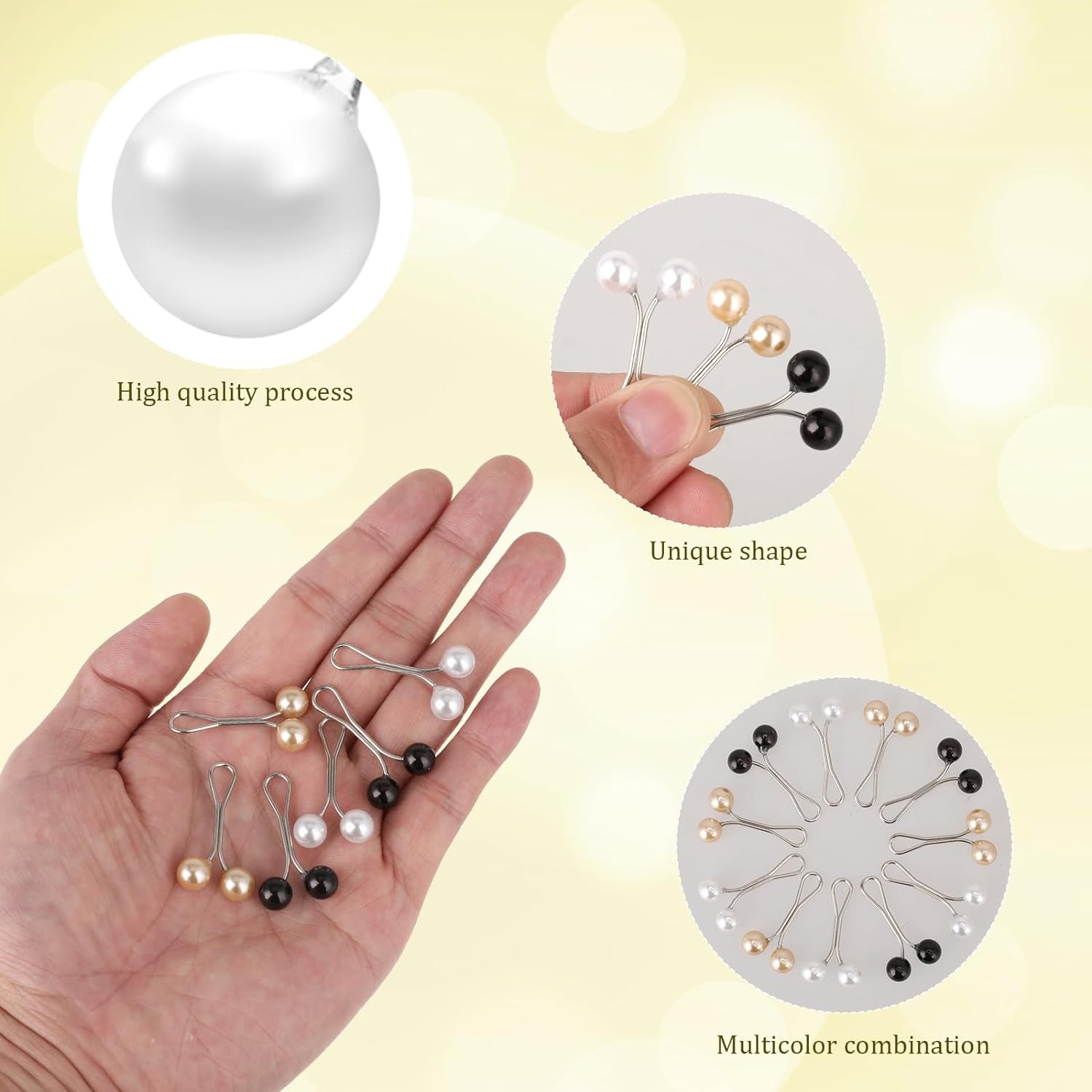 12 Pcs Cute Hijab Pins Muslim Pearl Scarf Clips Clips Hooks,Rhinestone Brooch Pins Pearl Pins Multicolor Headscarf Pearl Pins,Brooch Pin Clips for Sweater for Jewelry Accessories