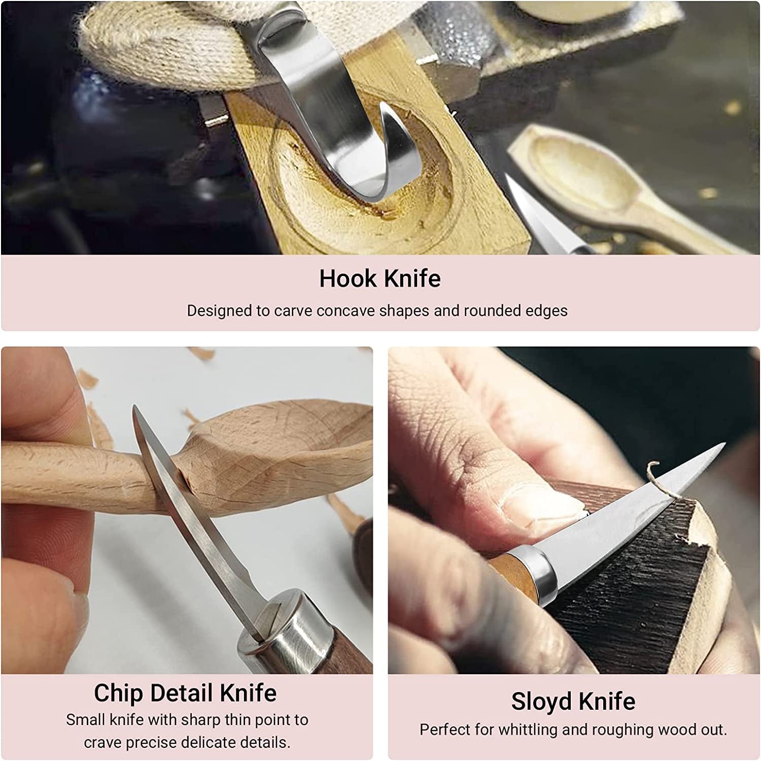 Wood Whittling Kit with Basswood Wood Blocks Gifts Set for Adults and Kids Beginners, Wood Carving Kit Set Includes 3Pcs Wood Carving Knife & 8Pcs Blocks & Gloves for Widdling Kit