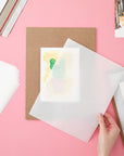 100 Pack Glassine Paper Sheets (8.5 X 11") - Onion Skin Paper for Artwork, Drawings, Arts and Crafts, DIY Projects