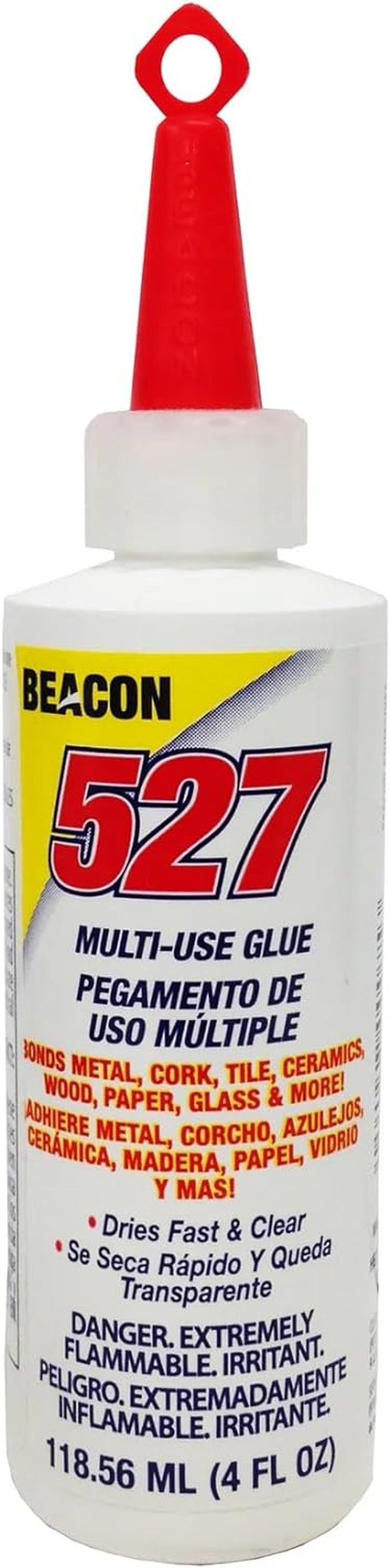 527 Multi-Use Glue for Ceramics, China, Metal &amp; More - Quick-Dry, Waterproof &amp; Weatherproof Adhesive, 4-Ounce