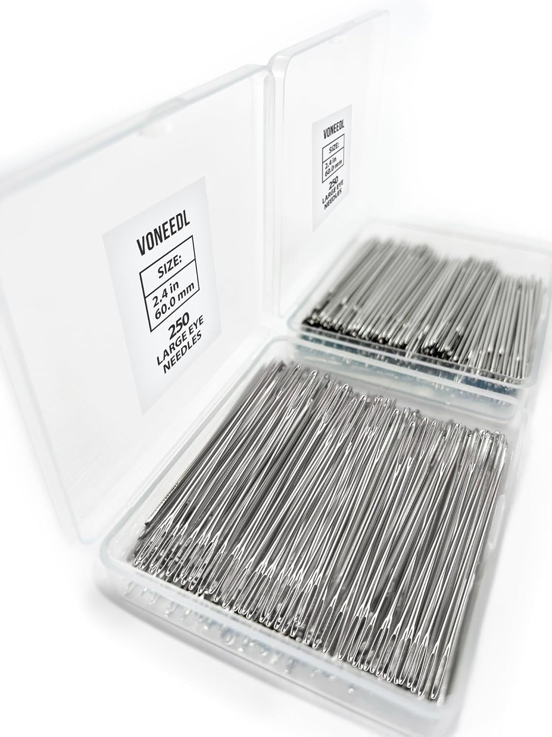 200 PCS Large Eye Heavy Duty Sewing Needles - Bulk Set of 2 Inch Big Eye Embroidery Needles - Easy to Thread Quilting Needles