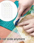 144Pcs Non-Slip Silicone Grips for Quilt Templates, Non-Slip Adhesive Rings, Quilting Rulers Sewing Rulers, Non-Slip Ruler Grip Rings, Adhesive Backing Rings Grips for Sewing Rulers