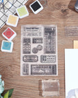 Retro Air Travel and Movie Ticket Silicone Clear Stamps Transparent Stamps for Christmas Birthday Valentine'S Day Cards Making DIY Scrapbooking Photo Album Decoration Paper Craft