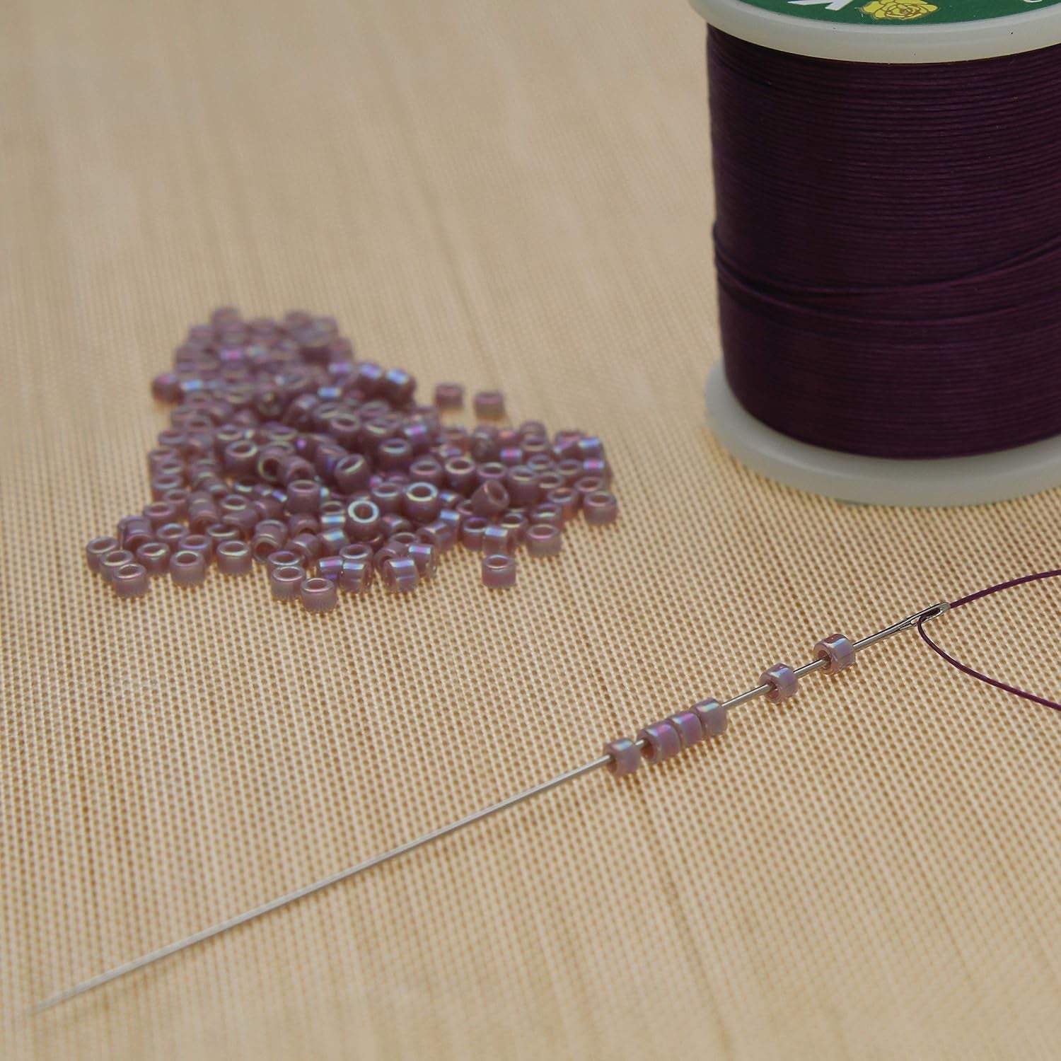 English Beading Needles, Size 12, 4 Needles per Card, Made in England, Use for Loom Weaving Beadwork, Off-Loom Stitching and Jewelry Making with Seed Beads