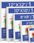 Stretched Canvas for Painting 11X14 Inch, 8 Pack Blank Canvas -5/8 in Profile Primed Cotton White Canvases for Painting for Oil & Acrylic Paint