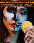 12 Pcs Face Paint Sponges for Acrylic Painting - Face Painting Sponges Pottery Sponges for Clay Tack Sponges Yellow Sponges for Painting - Small Sponges Craft Sponges round Soft Sponge Art Sponges