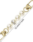 Bag Strap Extender  2Pcs 4.7 Inch Short Faux Pearl Purse Chain Strap Replacement for Shoulder Cross Body Bag Handbag Crafts (12 Cm)