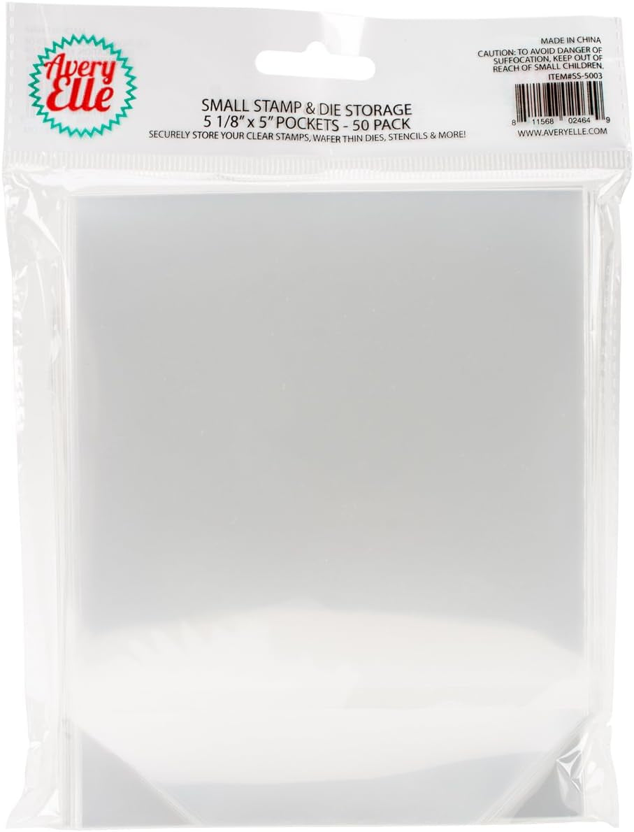 SS-5003 Stamp & Die Storage Pockets 50/Pkg-Small 5"X5", None