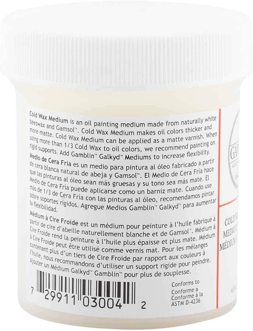 Artist Colors Cold Wax Oil Painting Medium Clear 4Oz Jar