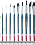 10Pcs Natural Watercolor Paint Brush Set Professional for Watercolor Acrylic Ink Gouache Tempera Blue Color