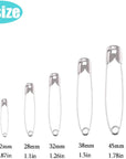 46 PCS Safety Pins, Premium Safety Pins Metal Silver Sewing Pins Set Durable Assorted 7 Sizes 19Mm - 54Mm for Home Office Use Art Craft Sewing Jewelry Making