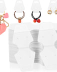 500 Pcs Necklace Display Cards Adhesive Jewelry Packaging Card Kraft Keychain Display Card Hanging Bracelet Card Holder for Choker Earring Hairband Displaying Small Business Supplies (Black)