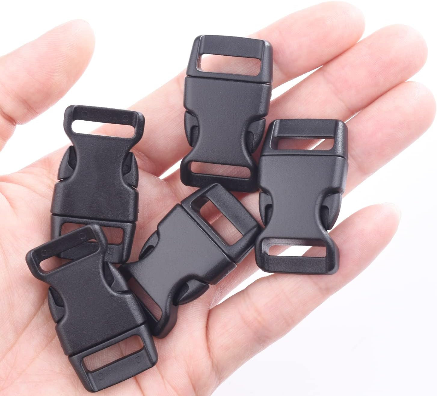 30 Pack 5/8 Inch Side Release Buckles, Contoured Plastic Paracord Bracelet Buckles, Paracord Buckles for Parachute 550 Cord Clips Paracord Bracelets Clasp Dog Collar Buckle DIY Craft Accessories