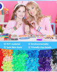 5800 PCS Clay Beads Bracelet Making Kit, 24 Colors Flat Preppy Beads for Friendship Jewelry Making, Polymer Heishi Beads with Charms DIY Arts and Crafts Birthday Gifts Toys for Teen Girls Age 6+