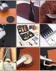Leather Working Tools for Beginners: Professional Leather Craft Kit with Waxed Thread Groover Awl Stitching Punch for Leathercraft Adults Gifts 02