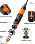 Wood Burning Kit, Professional Woodburning Pen Tool, DIY Creative Tools,Wood Burner for Embossing/Carving/Pyrography，Suitable for Beginners,Adults (Orange)