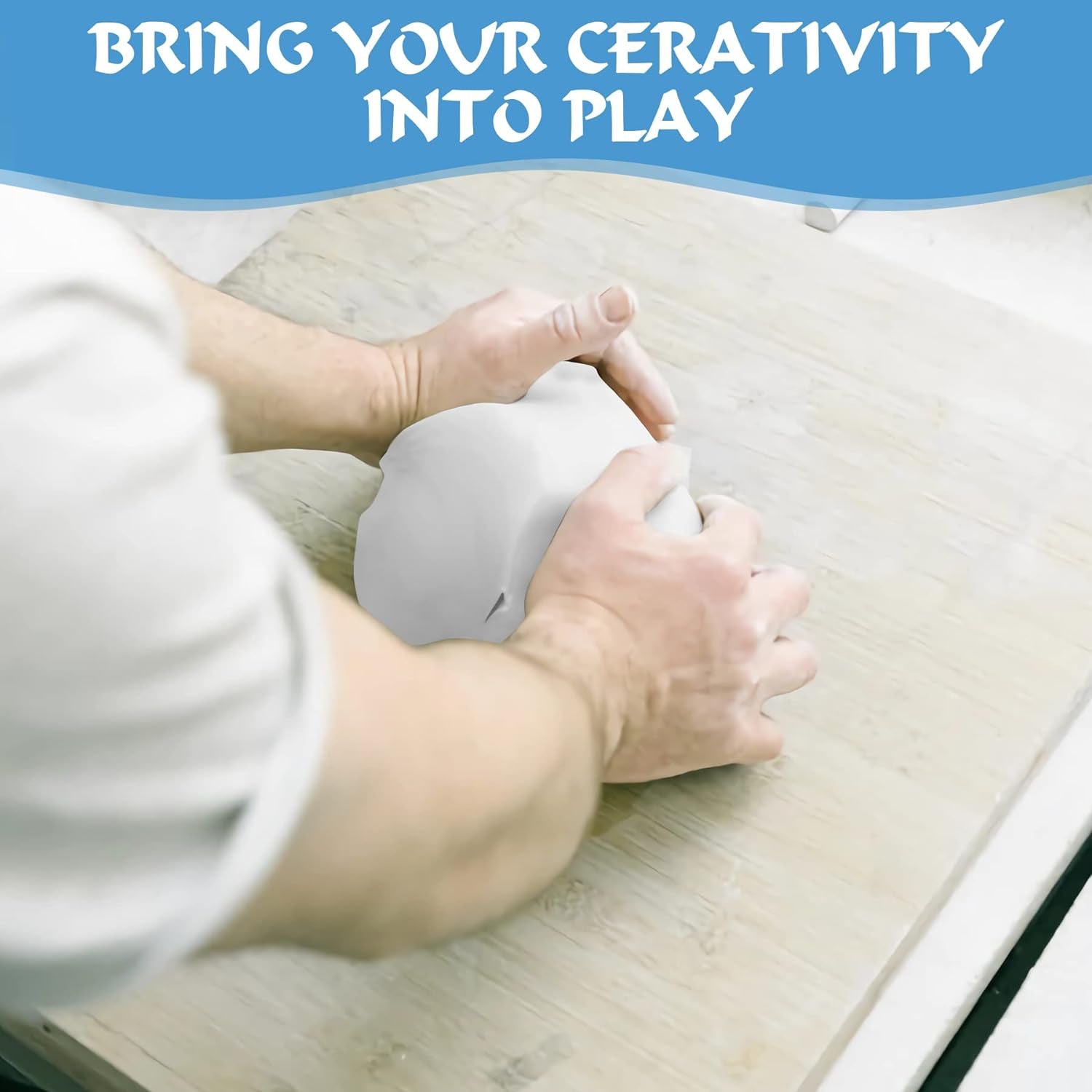 Foam Soft Clay for Slime, 500G(17.6OZ) Lightweight Moldable Air Dry Clay Suitable for DIY Creative Art Design/Creative Crafts Sanding or Shaping with Sculpting Tools,White