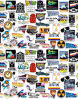 Back to the Future 50Ct Vinyl Large Deluxe Stickers Variety Pack - Laptop, Water Bottle, Scrapbooking, Tablet, Skateboard, Indoor/Outdoor - Set of 50