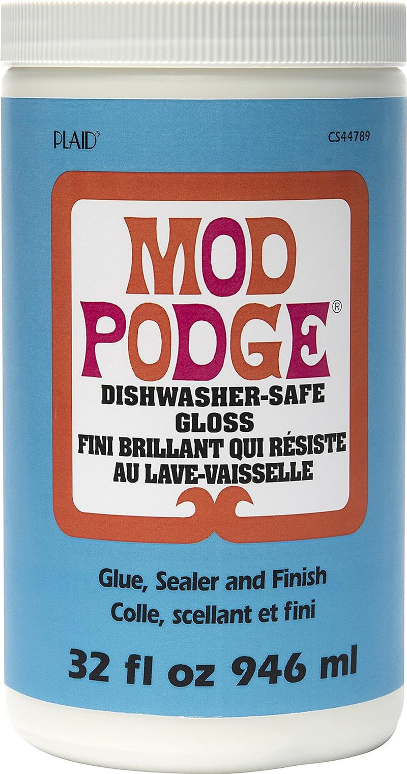 Dishwasher Safe, Gloss Finish, 32 Fl Oz, Clear