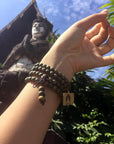 6Mm Natural Fragrant Green Sandalwood 108 Mala Beads - Tibetan Buddhism Prayer Beads