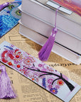 6 Pack Diamond and Painting Bookmark DIY Leather Tassel Bookmark for Adult Beginners Christmas New Year Graduation Birthday Gift 8.3X2.4 Inch
