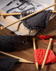 36PCS Bamboo Knitting Needles Set,  Single Pointed Knitting Needles, 9 Inches Length Knitting Crochet Supplies for Beginners Handmade (18 Sizes from 2.0Mm-10.0Mm)