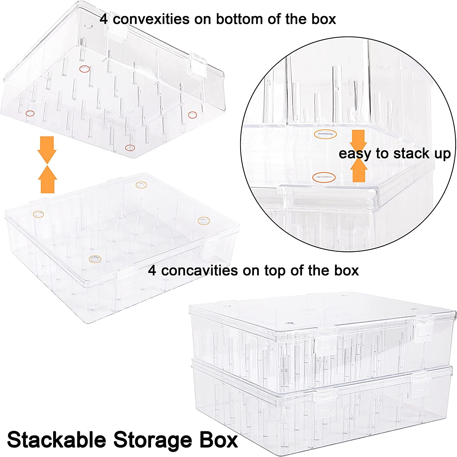 Pack of 2 Tall and Clear Storage Box/Organizer for 2X30 Home Embroidery&Cotton Thread Spools Compatible with Tall Thread Spools from Isacord/Floriani/Madeira/Glide/Ra/Connecting Thread