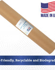Brown Kraft Paper Roll 17.5 in X 1320 in (110 Ft) Made in the USA - Brown Paper Roll - Brown Wrapping Paper Roll - Brown Craft Paper Roll - Roll of Paper - Kraft Wrapping Paper - Shipping Paper