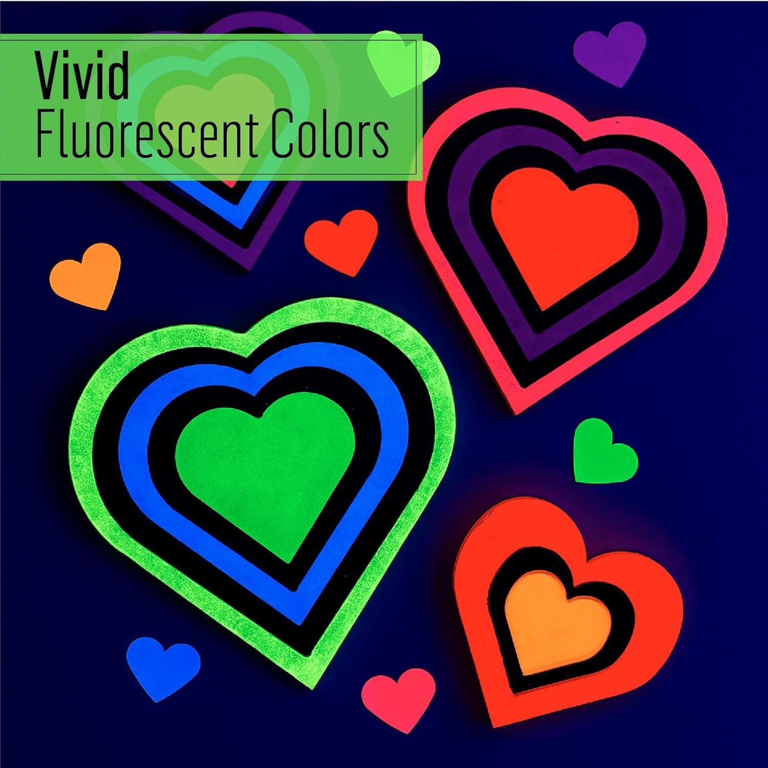 4 Bottle Multi-Surface Acrylic Paint Set, 2Oz, Neon Blacklight Colors