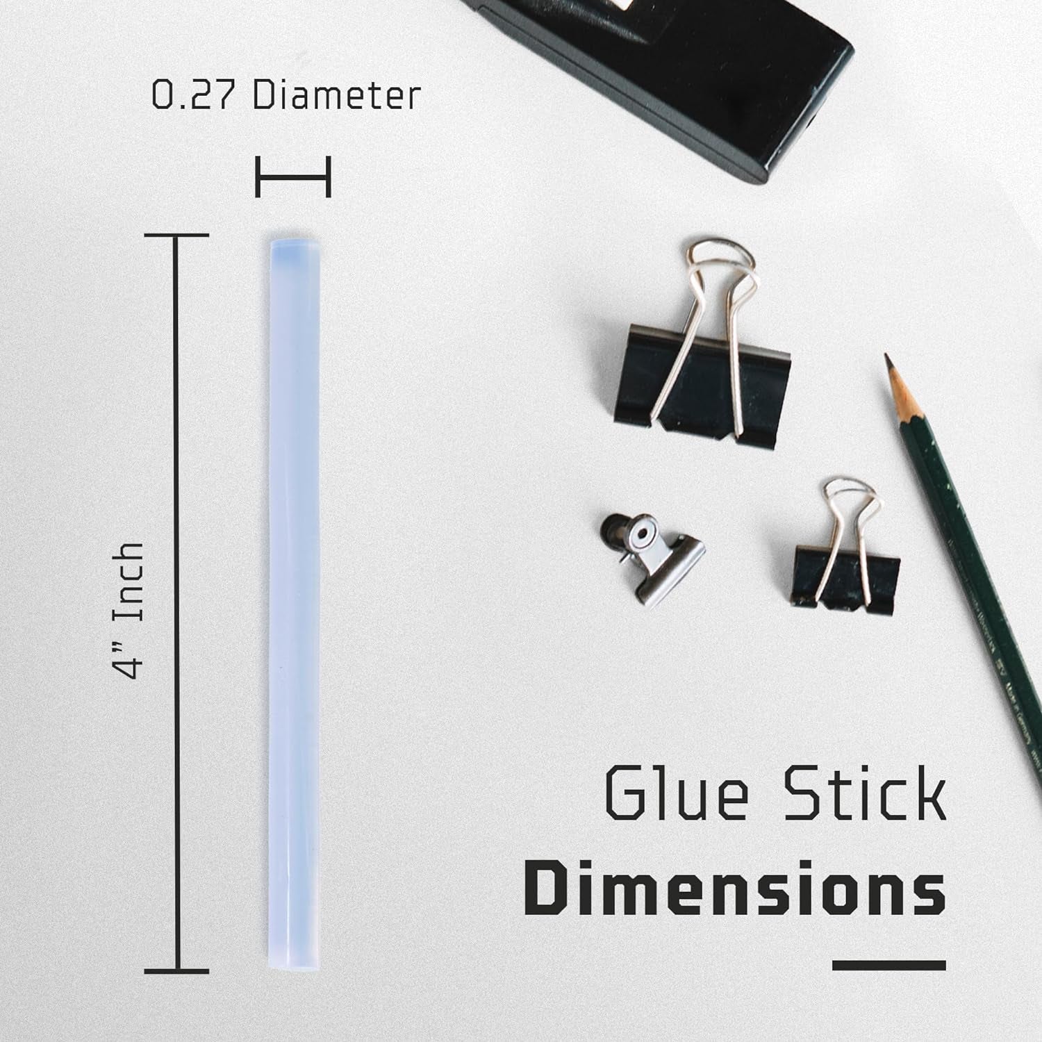 Mini Hot Glue Sticks (Bulk 500 Value Pack) 4 Inch Length - Drys Crystal Clear - Fits All Small Mini Size Glue Guns 0.27 Diameter