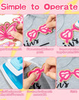 10Pcs Pink Preppy Iron on Patches for Girls Y2K Chenille Embroidered Repair Patch Hanging Lip Lightning Bolt Leopard Face DIY Accessories Sew on Applique for Backpack Clothes Hats Dress Jackets Jeans