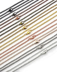 40 Packs 10 Colors Brass Necklace Chains 21 Inch Link Cable Chain Necklace with Lobster Clasps Bulk for Jewelry Making