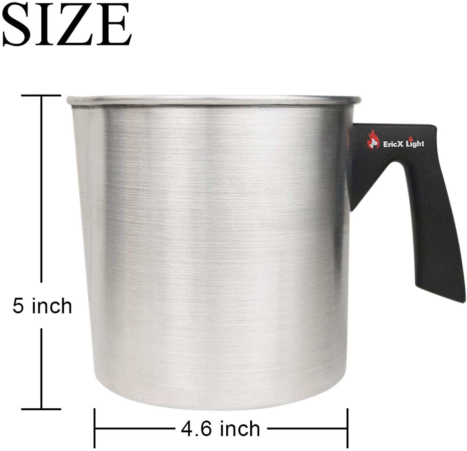 Candle Making Pouring Pot,2 Pounds,Double Boiler Wax Melting Pot,Dripless Pouring Spout &amp; Heat-Resisting Handle Designed,Aluminum Construction Candle Making Pitcher