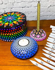 Dotting Tools for Painting Mandalas -  - 16Pc Double Ended Super Set for Mandala Dot Art - Includes Stylus - Unique Ellipse Tool - for Painting Rocks DIY Stone Craft and Canvas