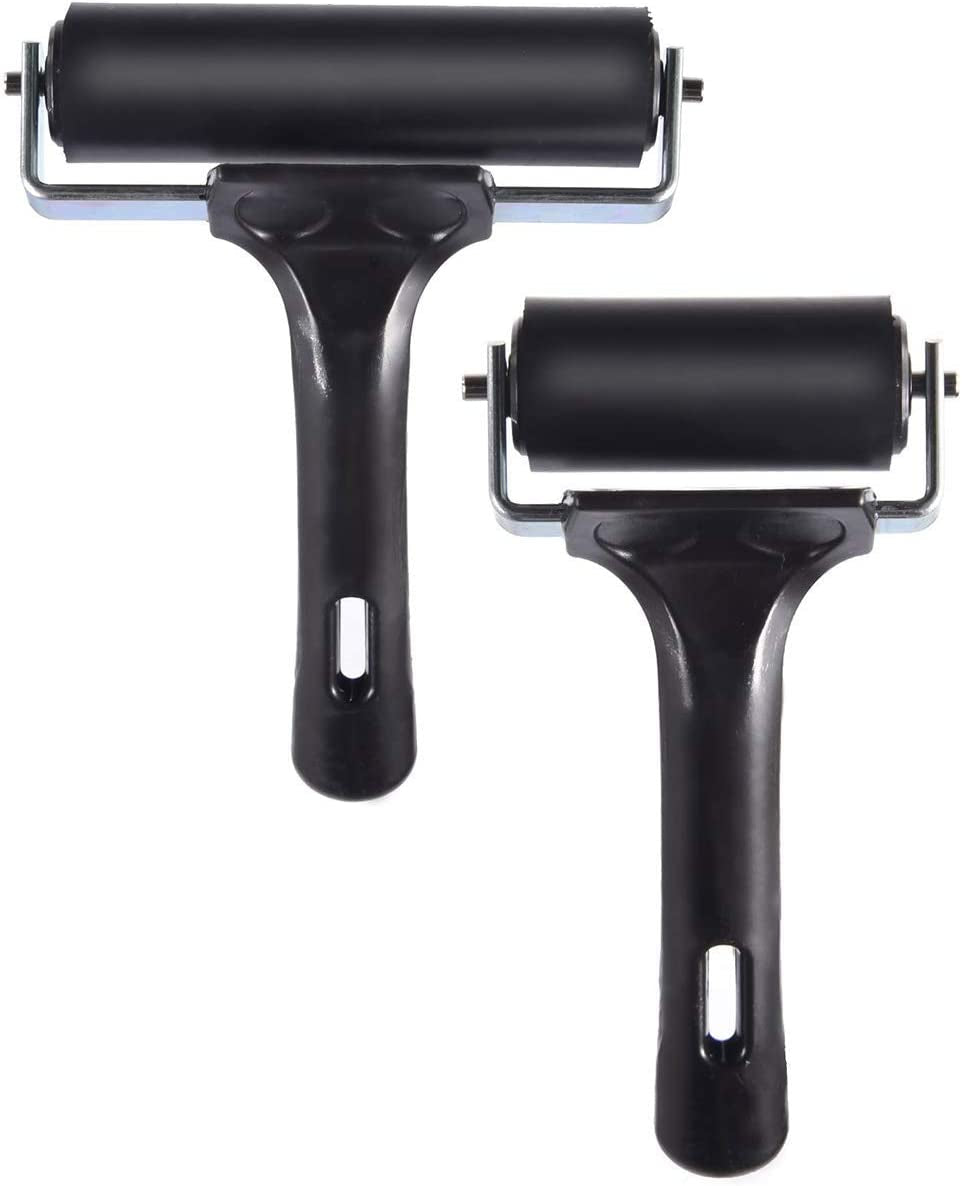 4-Inch Rubber Brayer Roller for Printmaking, Great for Gluing Application Also. (Original Version)