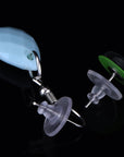 100 Pack Clear Rubber Earring Safety Backs Clutch Earring Pad