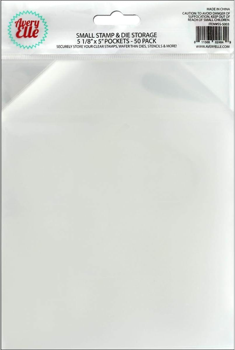 SS-5003 Stamp & Die Storage Pockets 50/Pkg-Small 5"X5", None