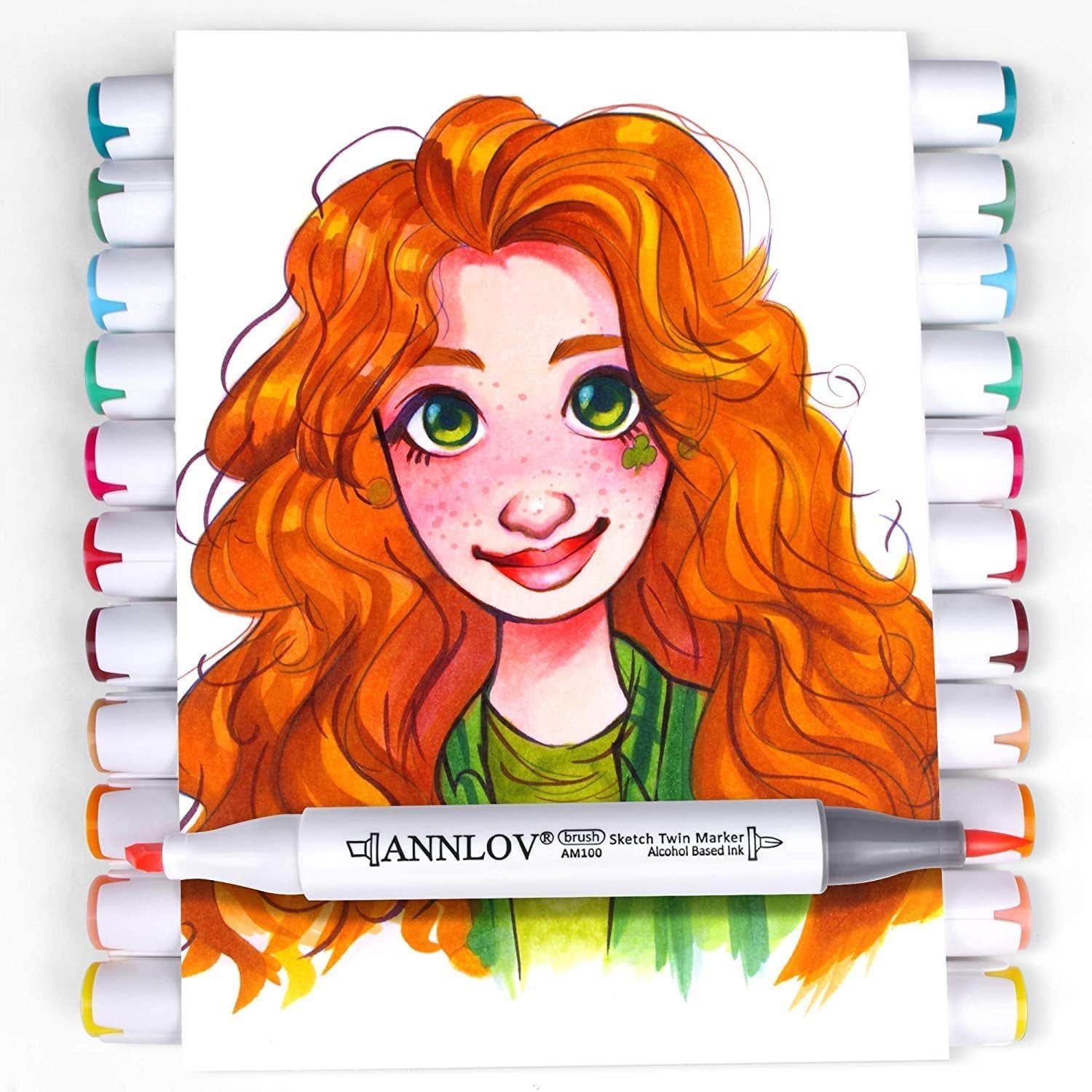 Alcohol Brush Markers,Brush & Chisel Tip Sketch Art Marker for Kids Drawing Artist Sketching,Adult Coloring and Illustration (40)