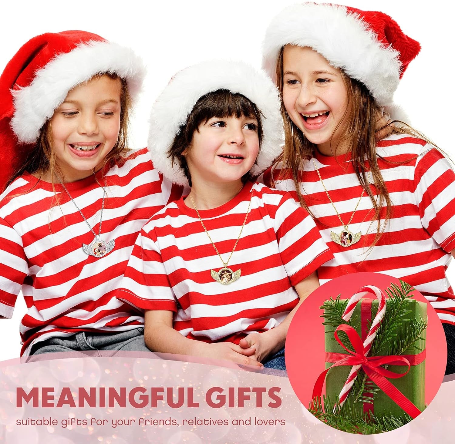 60 Pcs Sublimation Angel Wing Jewelry Blanks Set Rhinestone Bezel Pendant Trays Glod and Silver Sublimation Necklace Blank with Chain Set for Making Crafts Wedding Jewelry Gifts