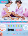 5800 PCS Clay Beads Bracelet Making Kit, 24 Colors Flat Preppy Beads for Friendship Jewelry Making, Polymer Heishi Beads with Charms DIY Arts and Crafts Birthday Gifts Toys for Teen Girls Age 6+