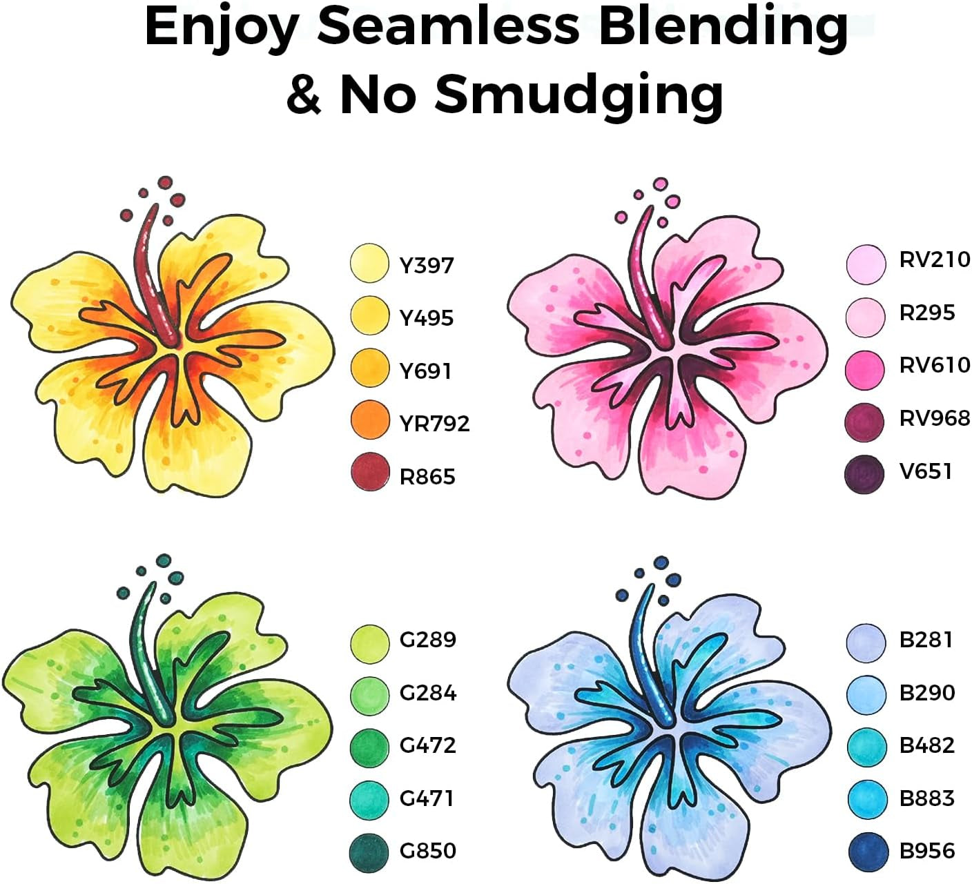Alcohol Markers - Double Tipped Art Marker Set for Artists Adults Coloring Illustration - Alcohol-Based Refillable Ink - 40 Colors - Chisel & Fine Dual Tips - Oahu of  Markers