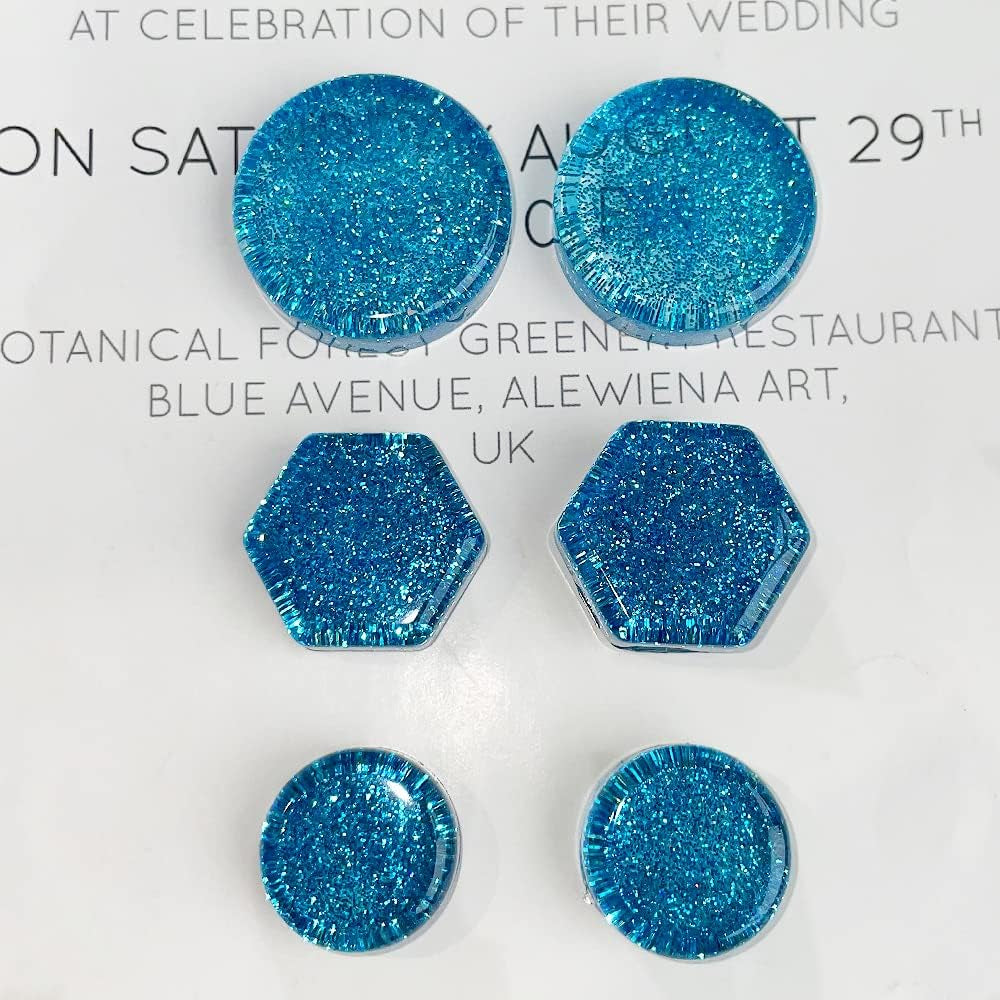 Multi-Functional Small Silicone Molds Set for Resin, Earrings Resin Molds, Hexagon round Crescent Moon Pentagram Heart Molds for Keychain Badge Reel Pendant Charm Earrings Jewelry Making