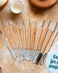 Pottery Tool Kit -21 Tip Double Sided, 11-Piece Tool Beginner'S Clay Sculpting Set, Clay, Wood Carving, Ceramic Art Project Accessory for School, Classrooms, Kids/Adults, Birthday Gift, Craft Activity