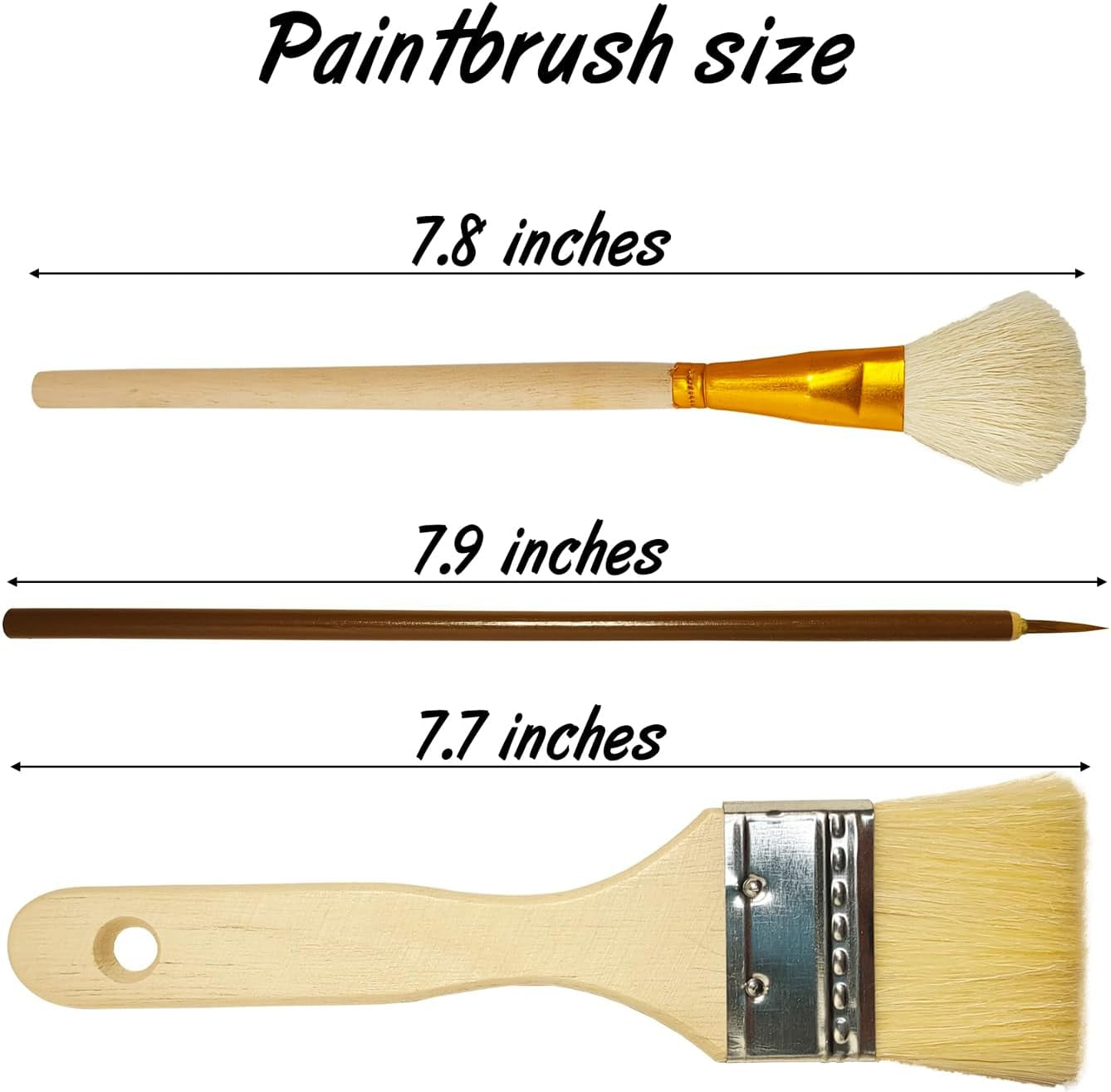 7 Pcs Pottery Glaze Tools, Pottery Tools and Supplies, Ceramic Brush Sets, Underglaze Brushes for Pottery, Watercolor Wool Paintbrush Sets for Students, Adults, Kids
